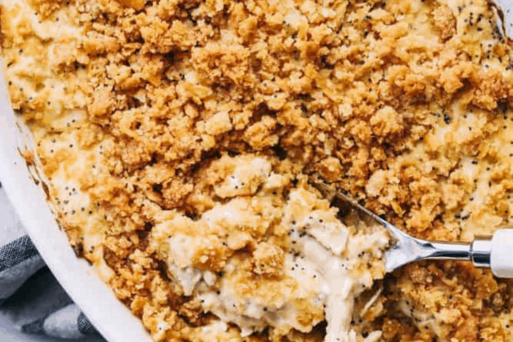 Make Easy Poppy Seed Chicken Casserole with Leftover Shredded Chicken